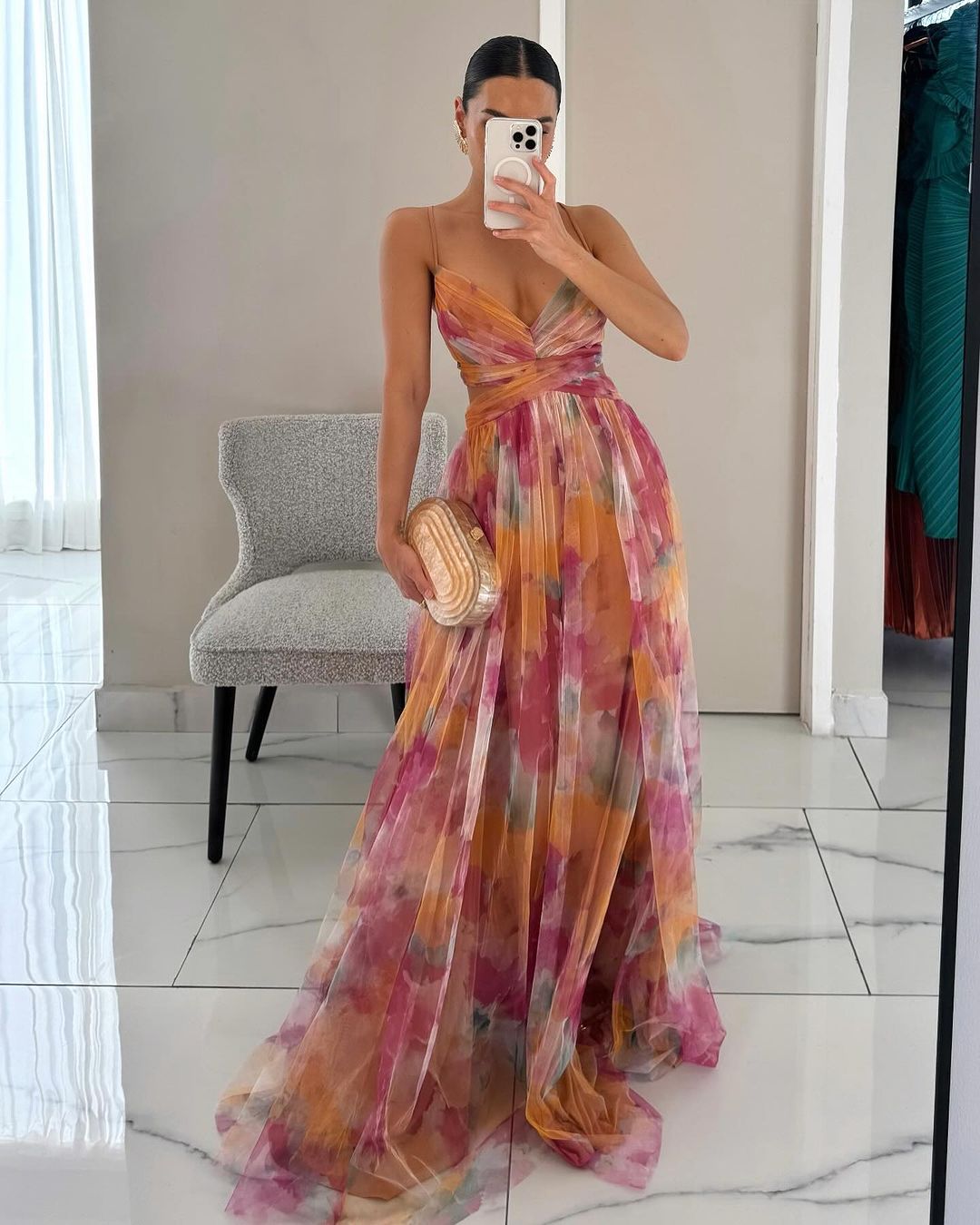 Chiffon Maxi Kleid