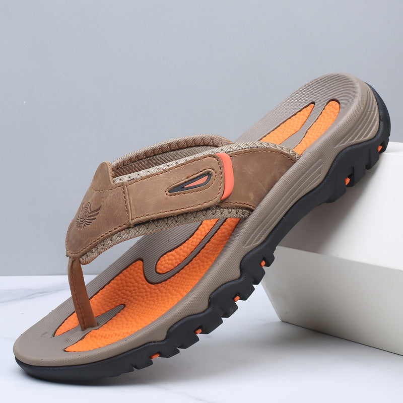 Leder-Sandalen mit Komfortfußbett