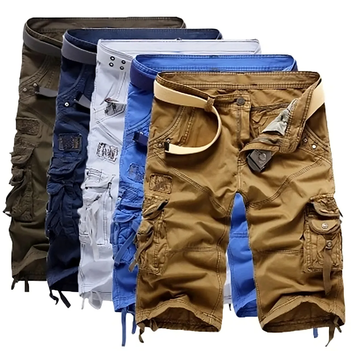 Herren Cargo-Shorts mit Mehrfachtaschen – 2 Stück kaufen, kostenloser Versand