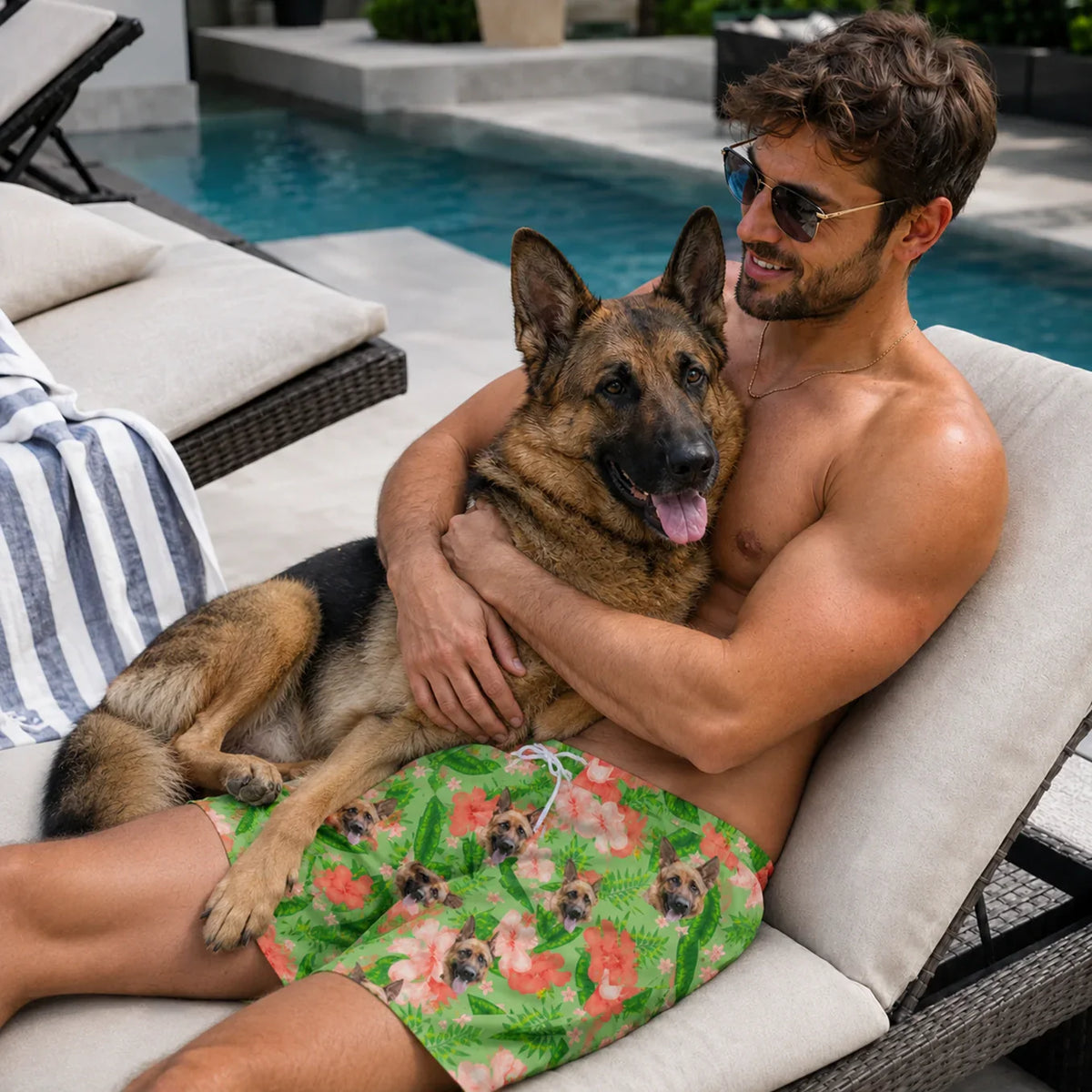 Personalisierte Badehose "Haustier"