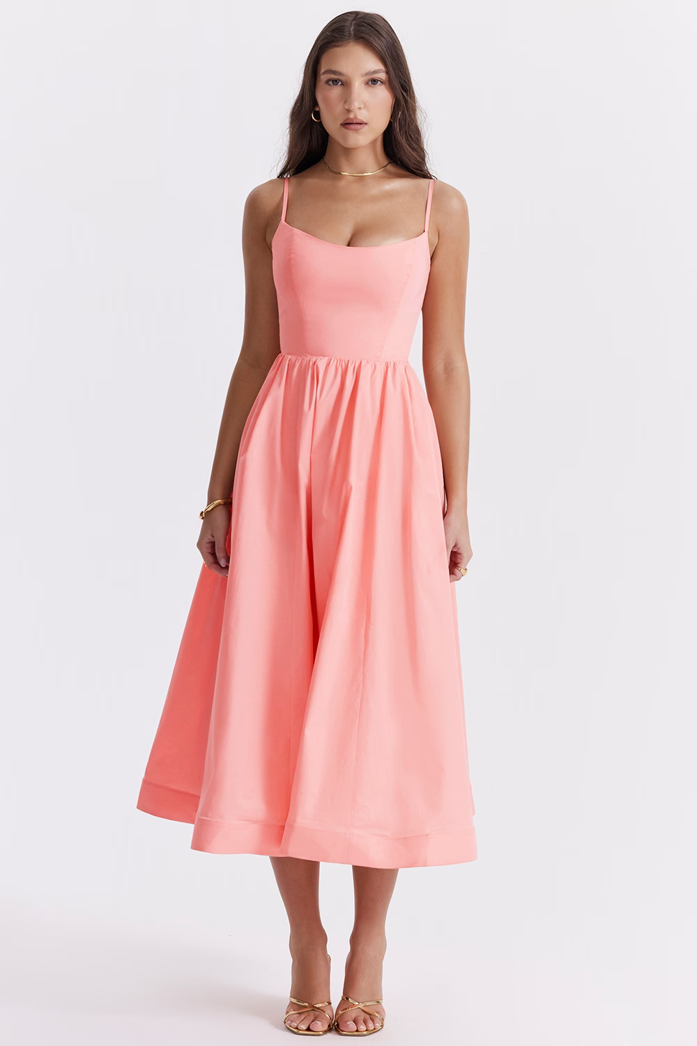 Elegantes Korsett Sommer Midi Kleid