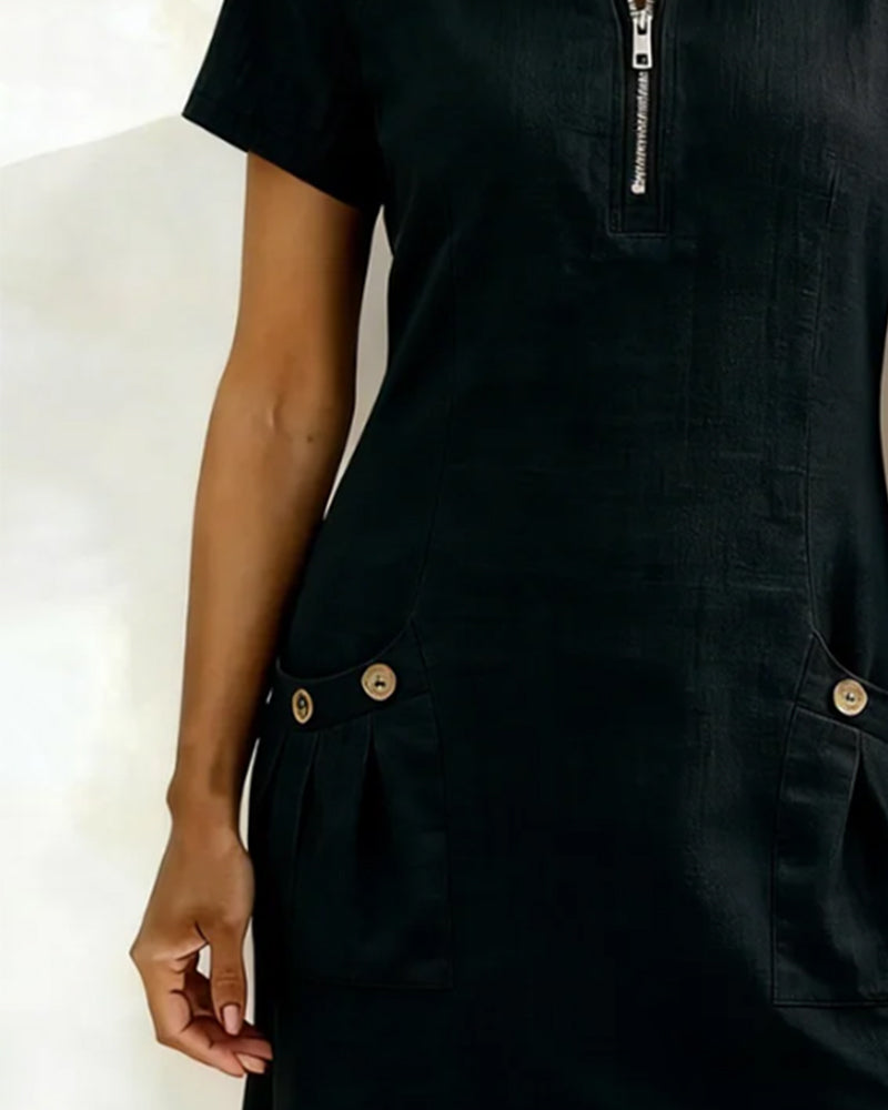 Damen-Etui-Kleid, kurzärmelig