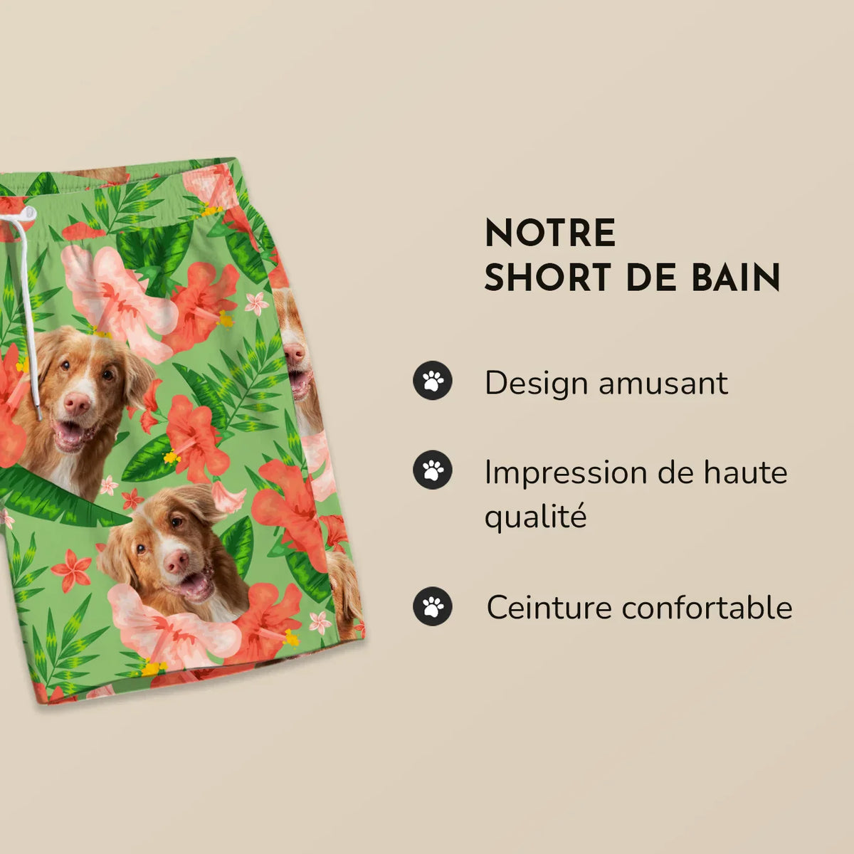 Personalisierte Badehose "Haustier"