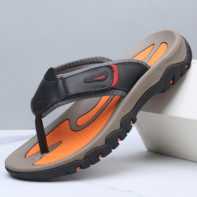Leder-Sandalen mit Komfortfußbett