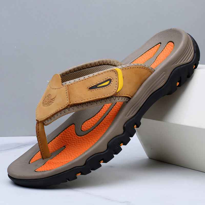 Leder-Sandalen mit Komfortfußbett