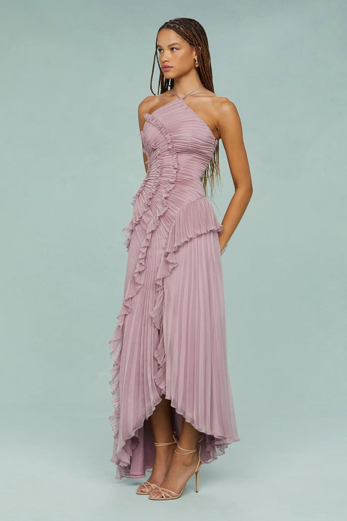 Spiral-Rüschenkleid