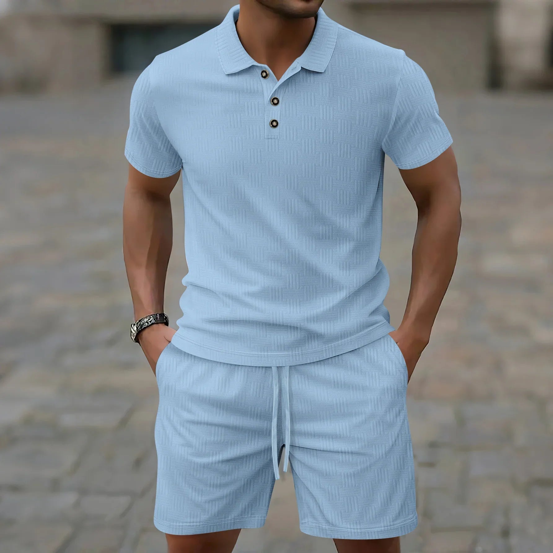 Modernes Sommer-Polo-Set für Herren (1 kaufen, 1 GRATIS dazu)