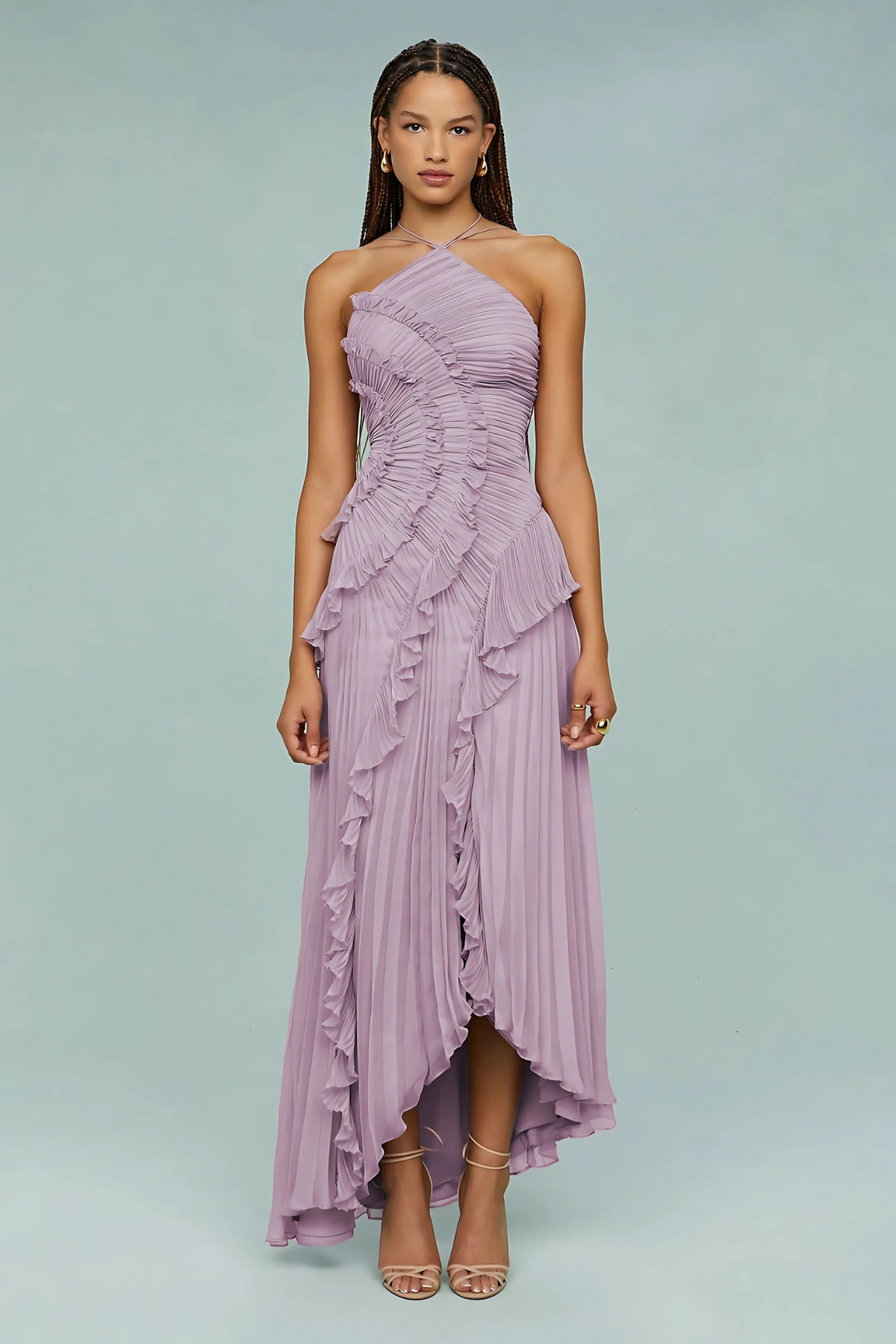Spiral-Rüschenkleid