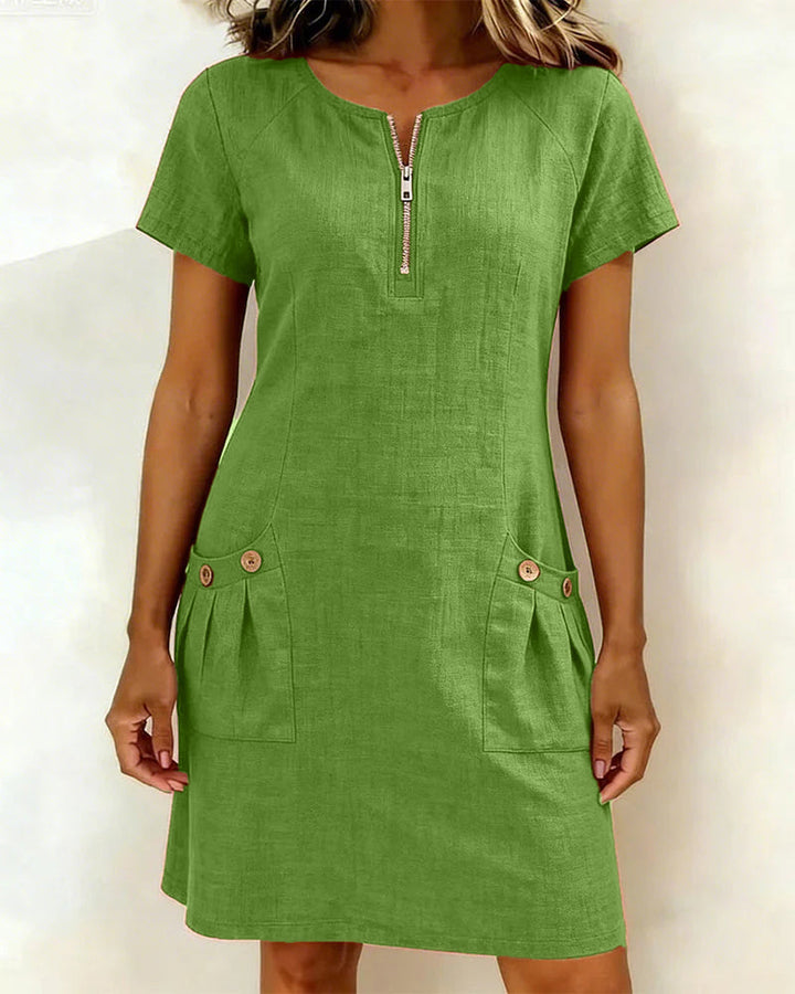 Damen-Etui-Kleid, kurzärmelig