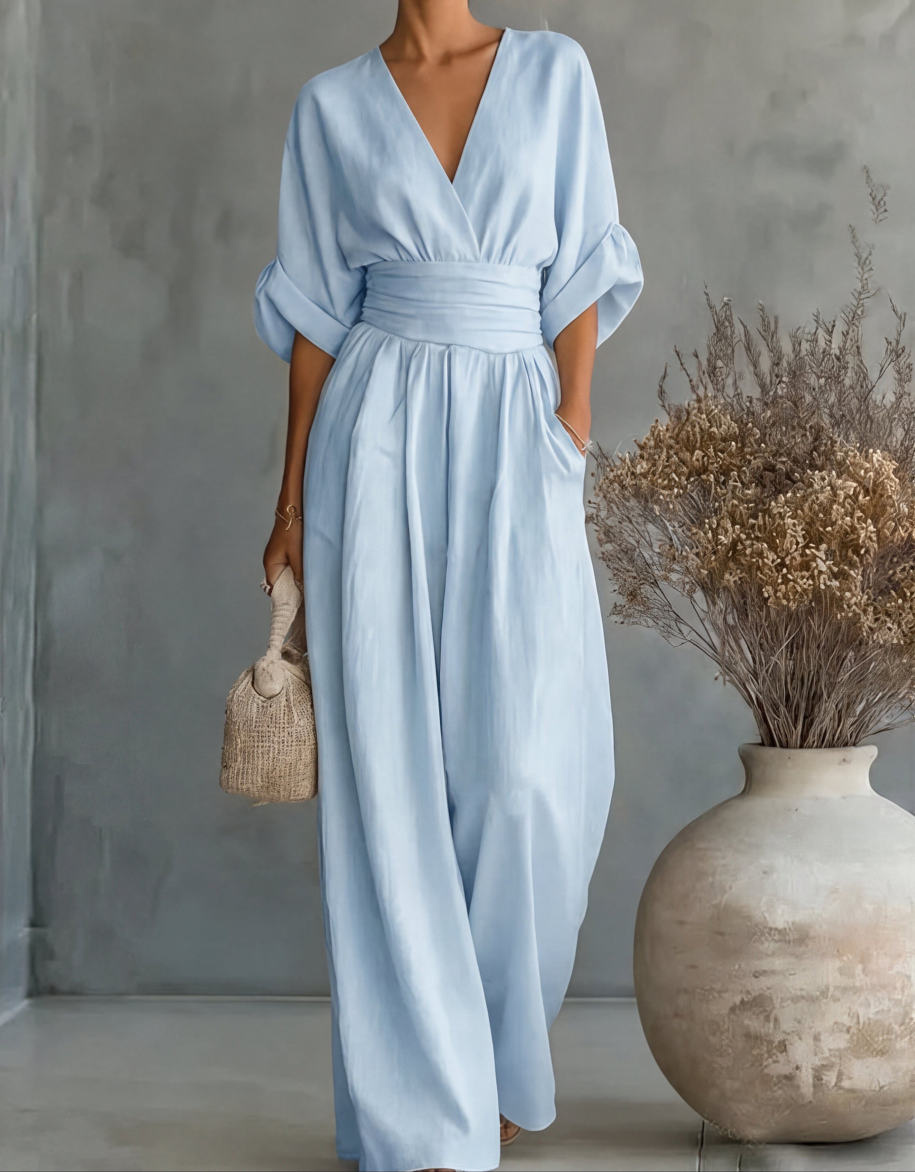 Eleganter Jumpsuit mit weitem Bein