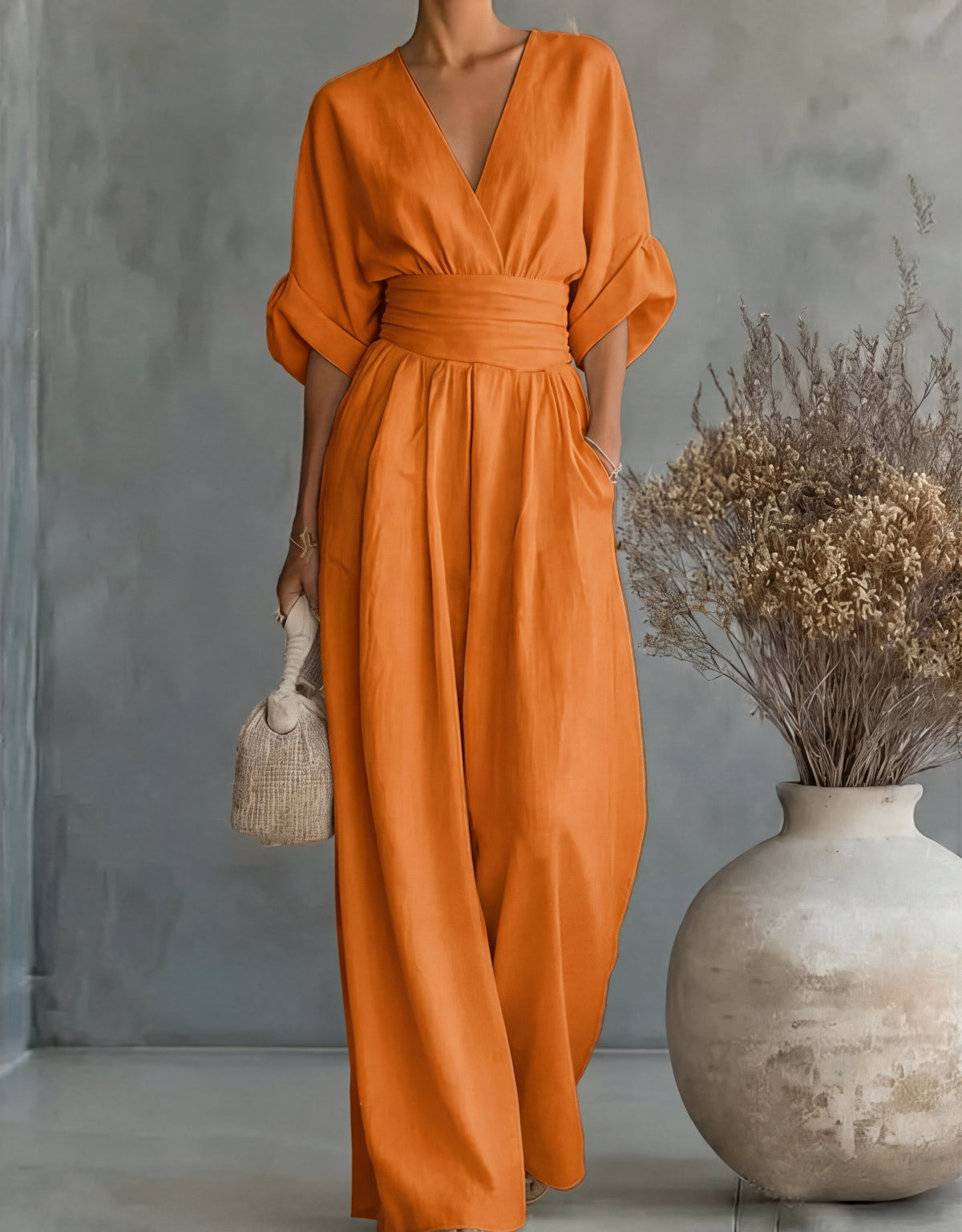 Eleganter Jumpsuit mit weitem Bein