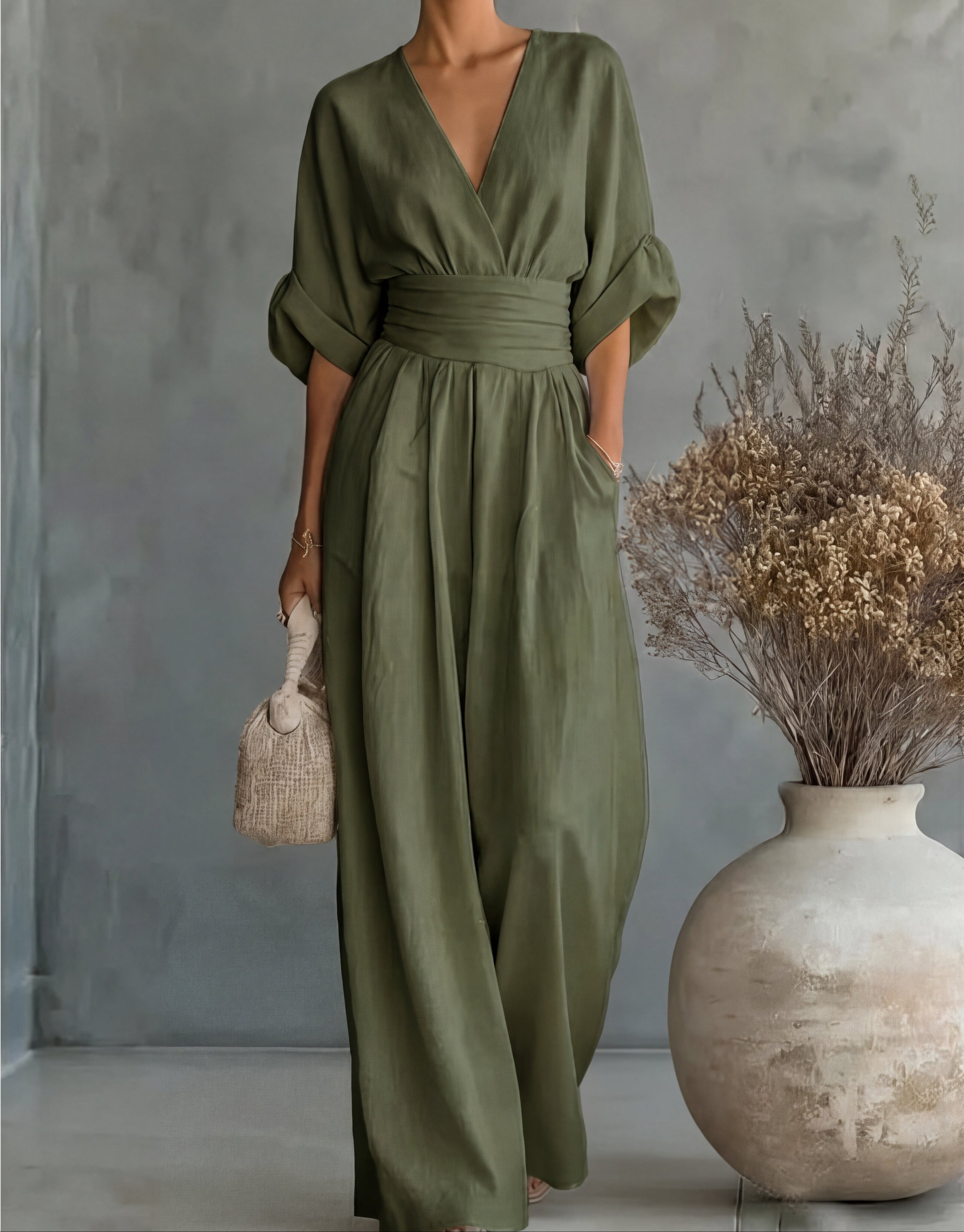 Eleganter Jumpsuit mit weitem Bein