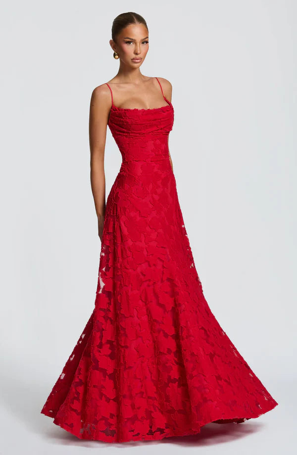 SOFIA | Elegantes Spitzen Maxi Kleid