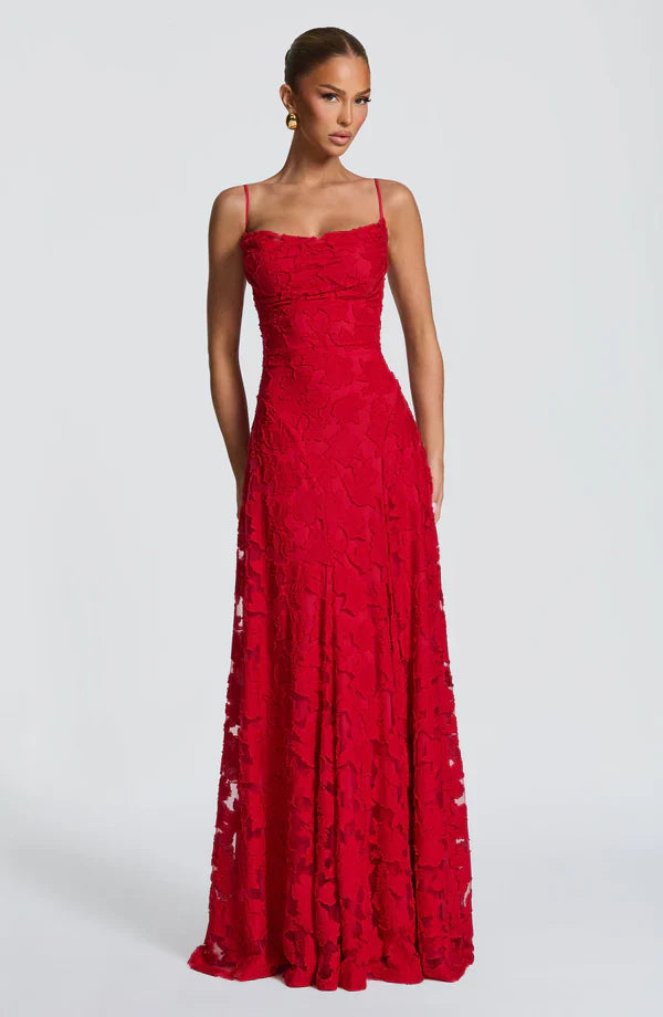 SOFIA | Elegantes Spitzen Maxi Kleid