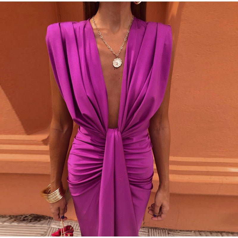 Elegantes Abendkleid mit tiefem V-Ausschnitt