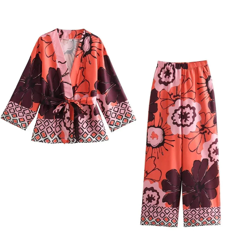 Elegantes Zweiteiler-Set mit weiter Hose