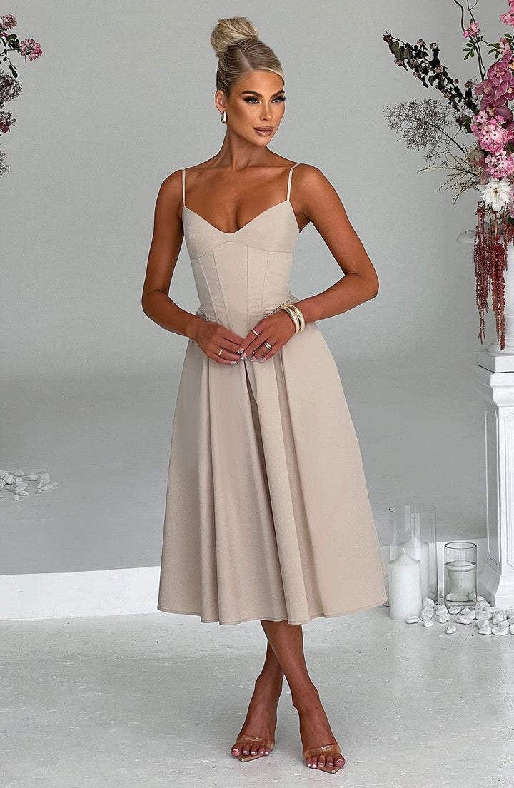 Elegantes Midi Kleid im Corset Stil