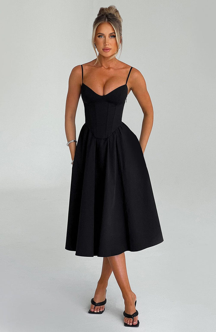 Elegantes Midi Kleid im Corset Stil