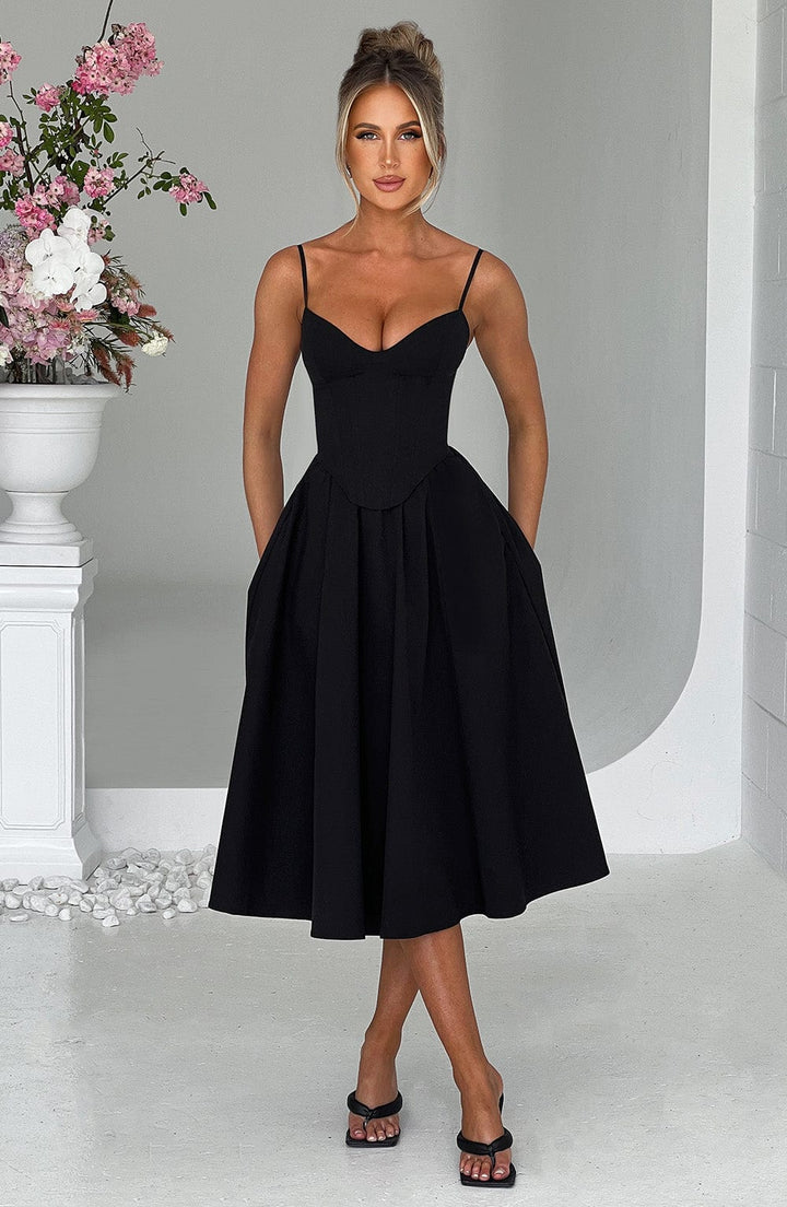 Elegantes Midi Kleid im Corset Stil