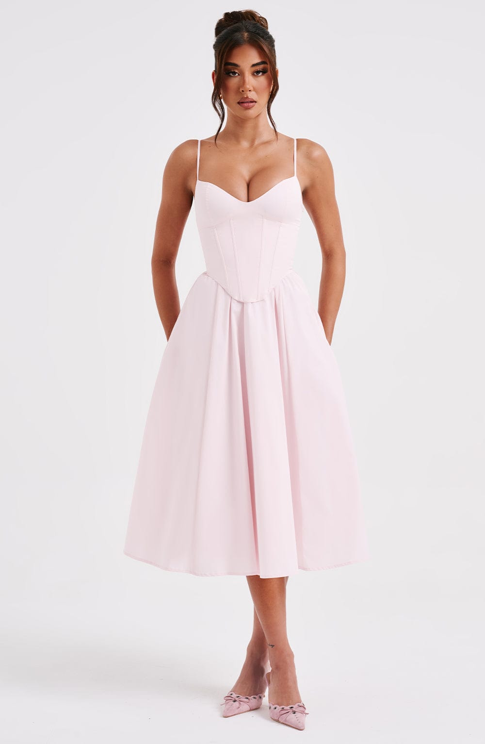 Elegantes Midi Kleid im Corset Stil
