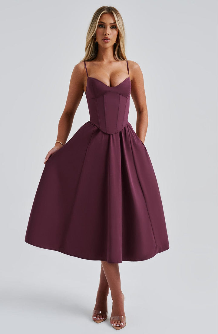 Elegantes Midi Kleid im Corset Stil