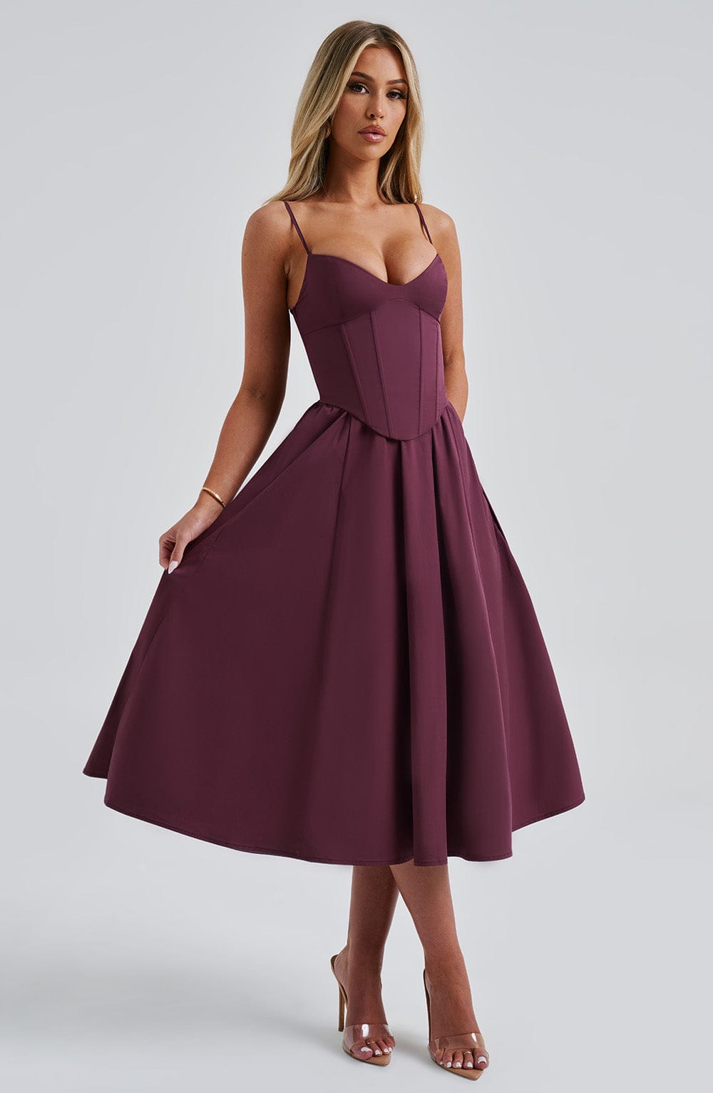 Elegantes Midi Kleid im Corset Stil
