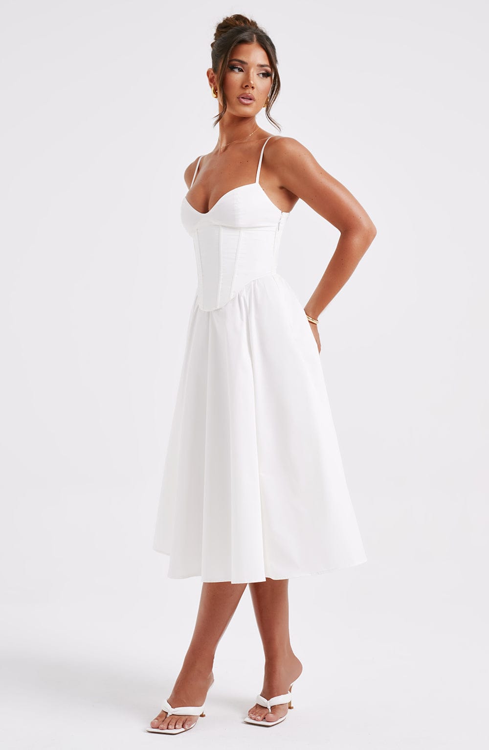 Elegantes Midi Kleid im Corset Stil