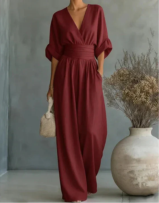 Eleganter Jumpsuit mit weitem Bein