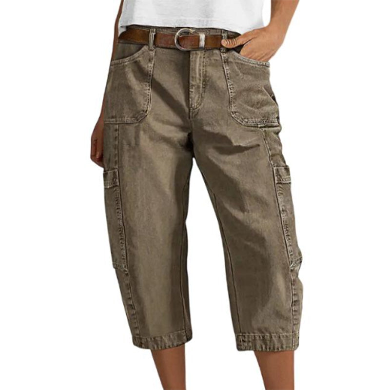 Cargo-Caprihose aus Denim (1 kaufen, 1 GRATIS dazu)