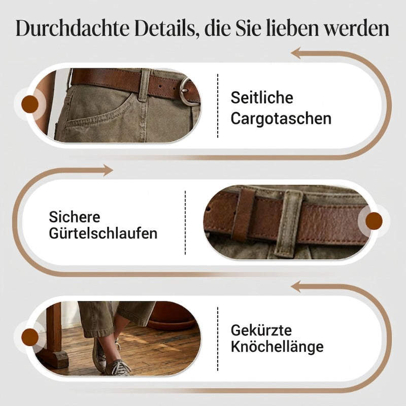 Cargo-Caprihose aus Denim (1 kaufen, 1 GRATIS dazu)